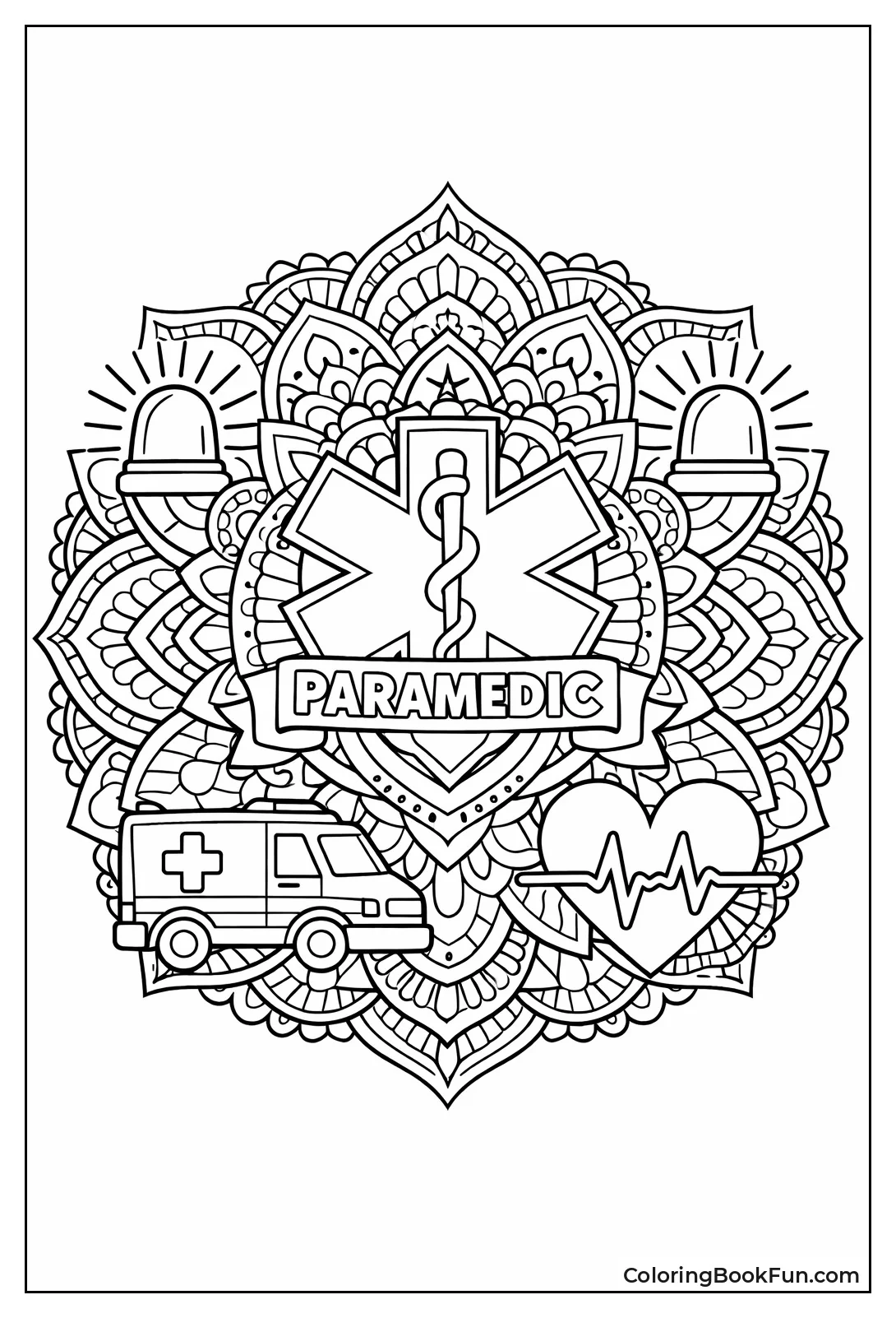 Paramedic Mandala with Badge