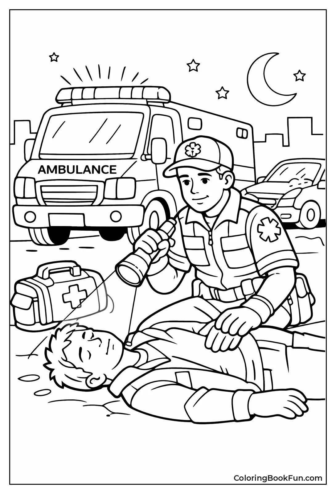 Paramedic Helps Night Accident