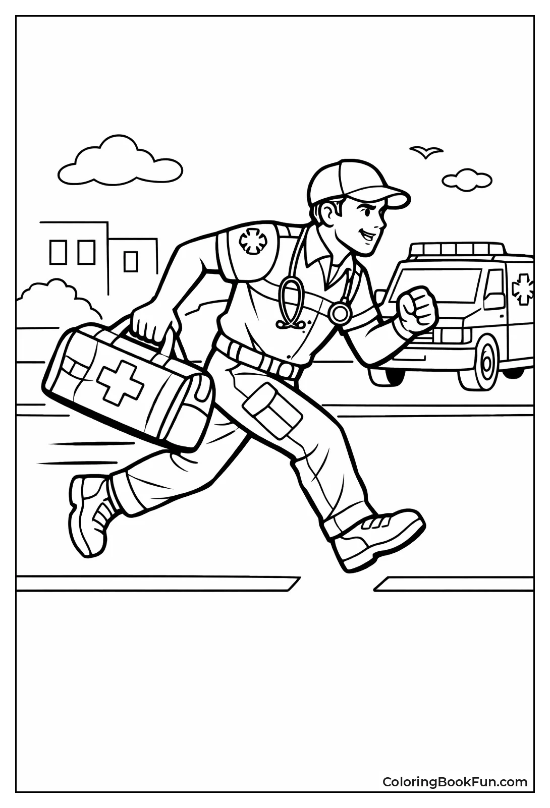 Paramedic Runs with Gear