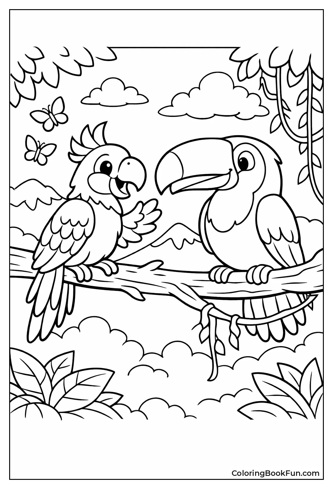 Parrot and Toucan Friends