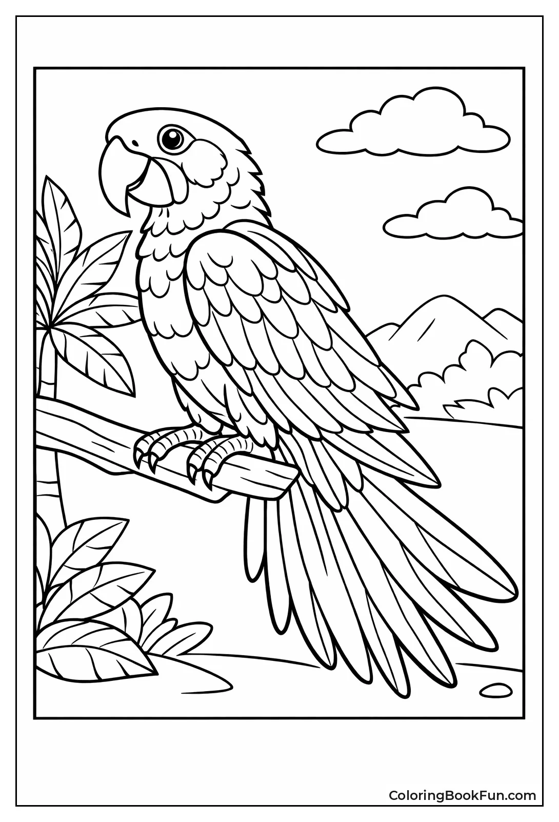 Tall Hyacinth Macaw Pose