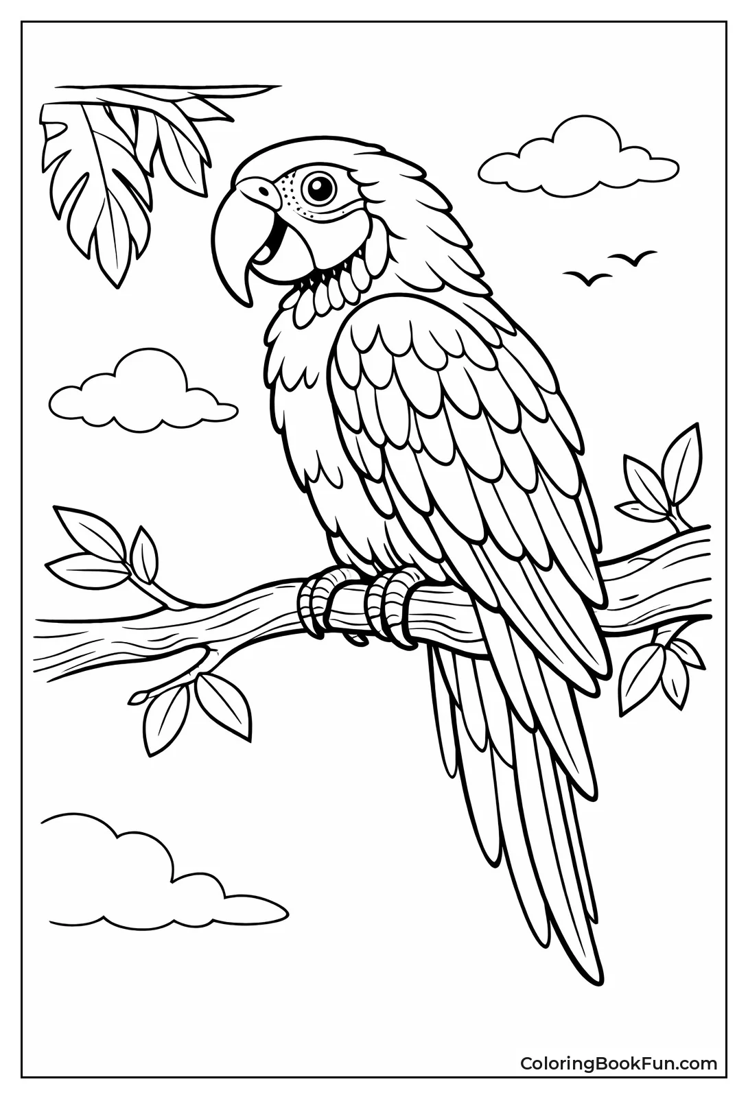 Perched Macaw Portrait