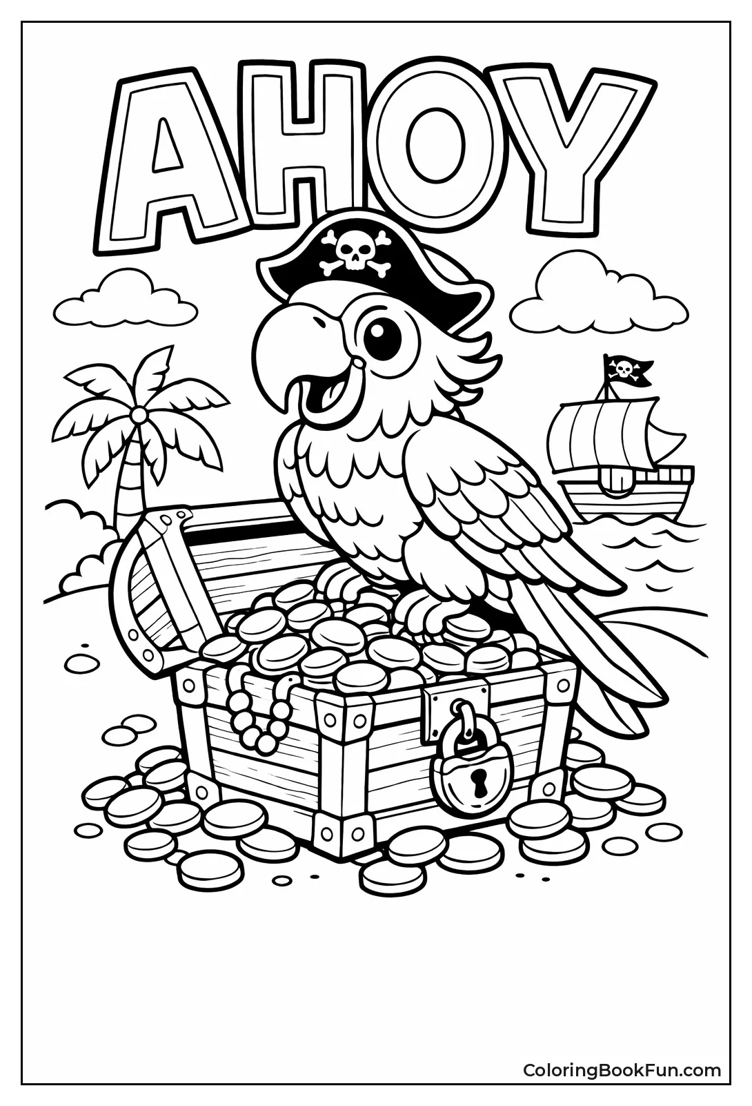 Pirate Parrot on Chest