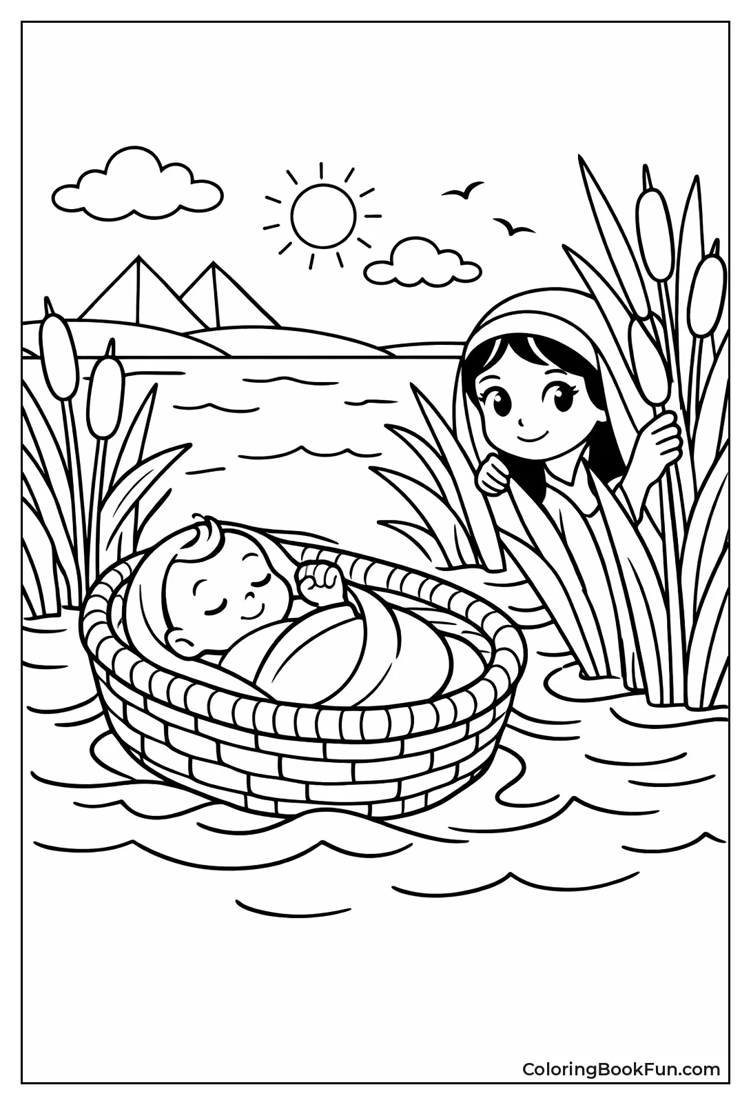 Baby Moses in Basket