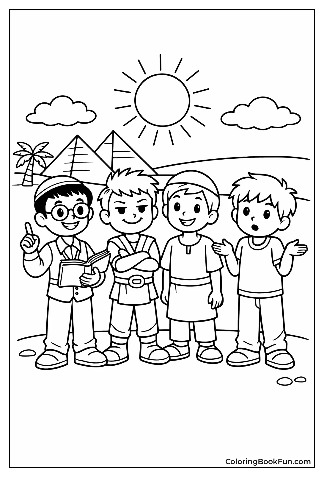 Four Sons Standing Together