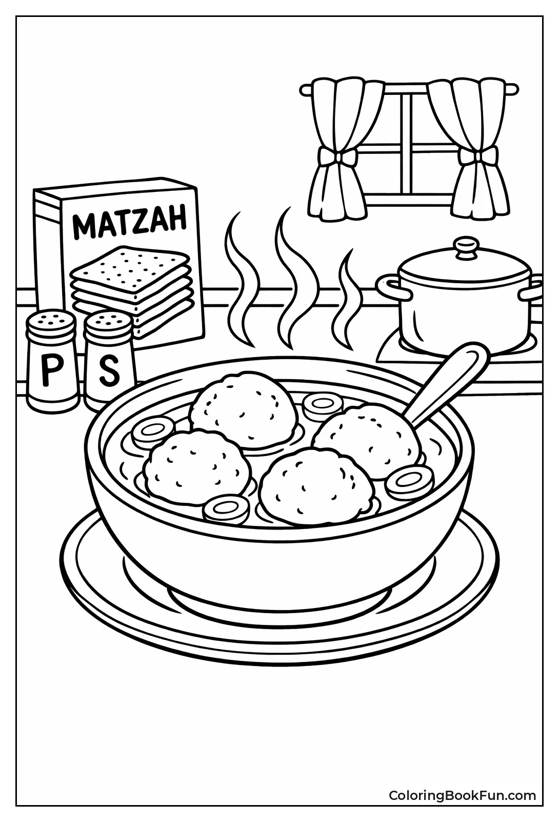 Steamy Matzah Ball Soup