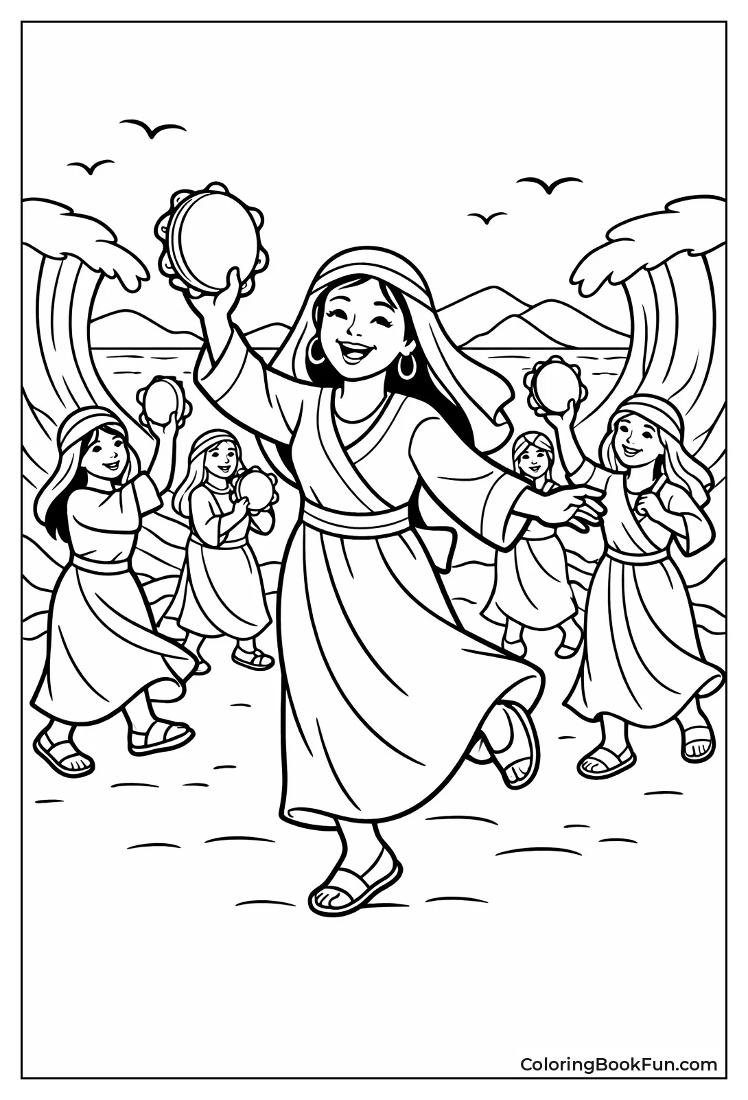 Miriam Dances with Timbrels