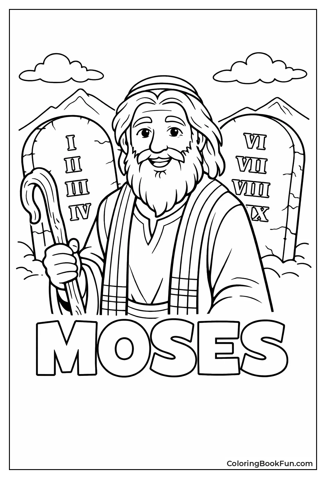 Moses Holds His Staff