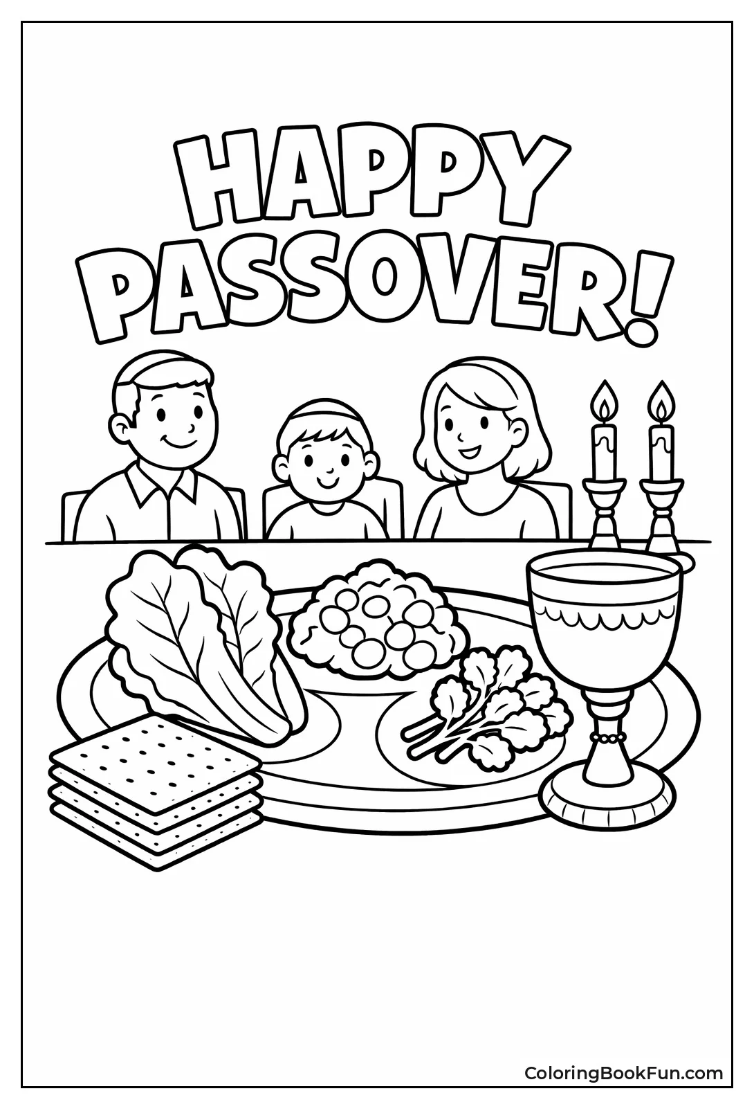 Seder Table with Maror and Charoset