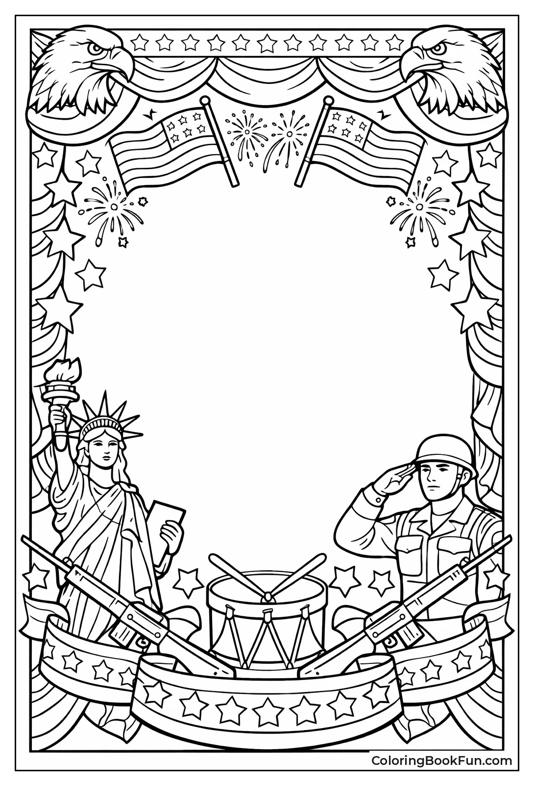 Border Draped in Bunting