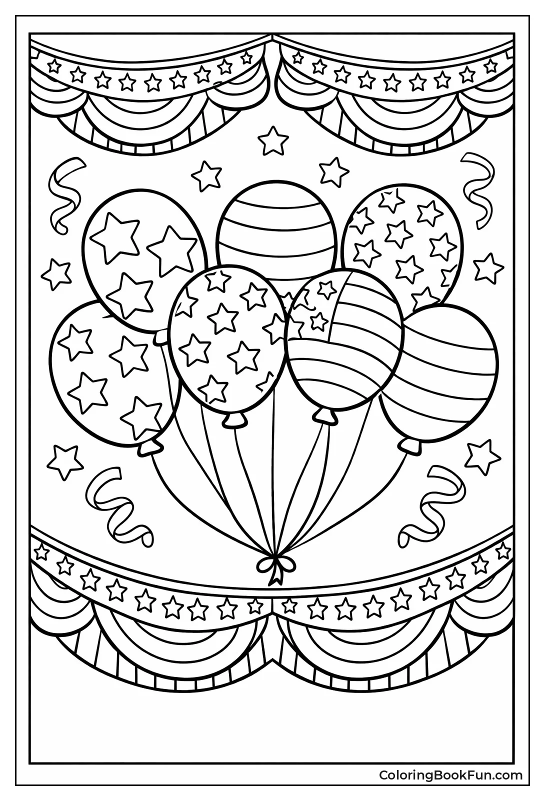 Balloons Hang with Bunting