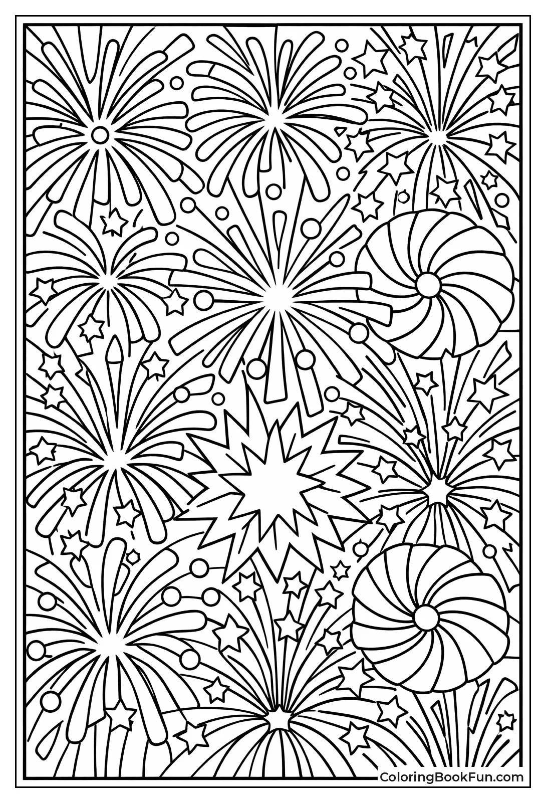 Fireworks Overlap in Burst