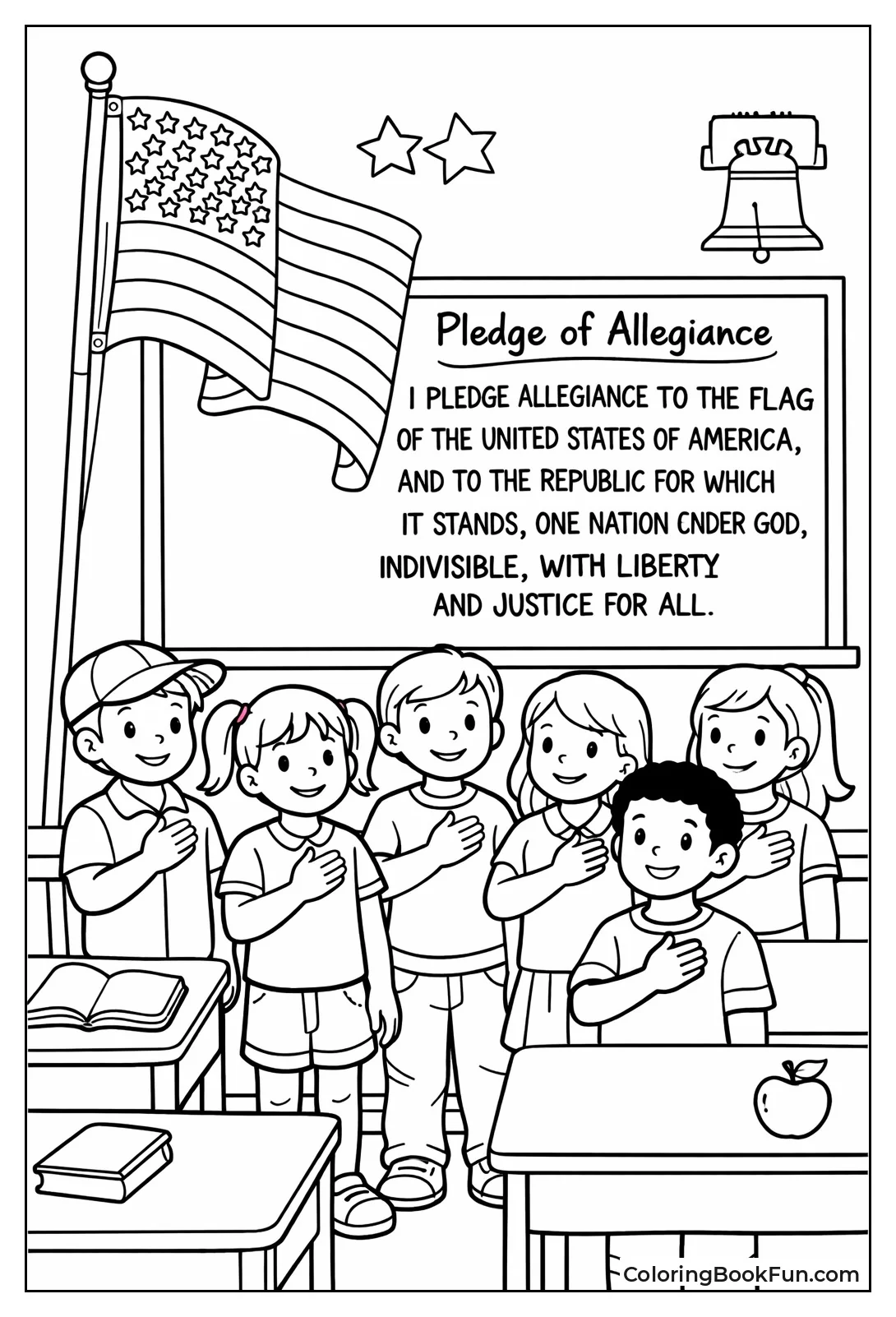 Kids Pledge to Flag