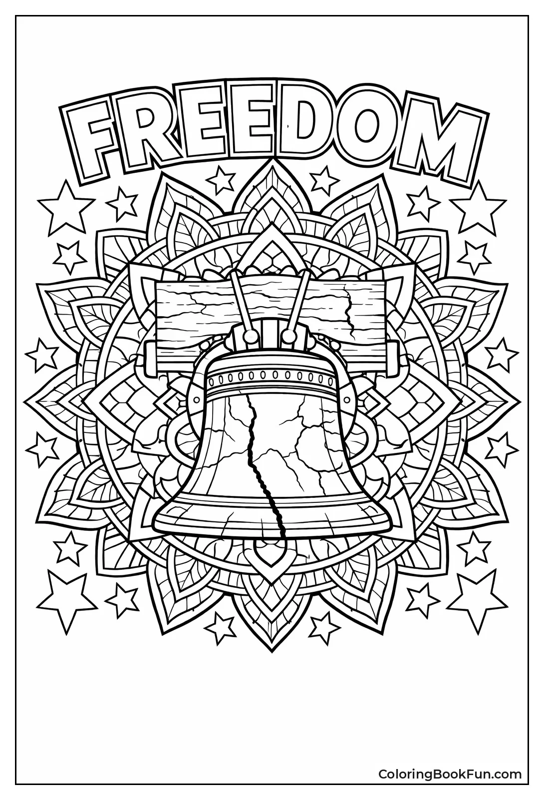 Mandala with Liberty Bell