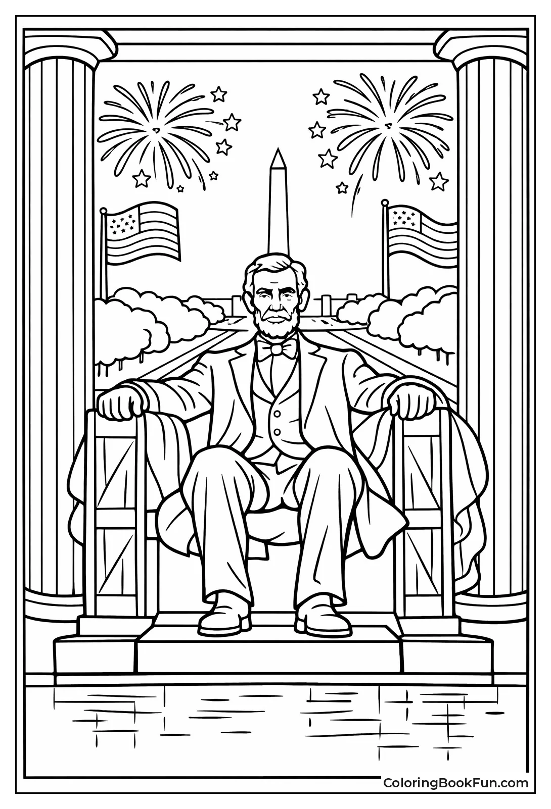 Lincoln Sits in Memorial