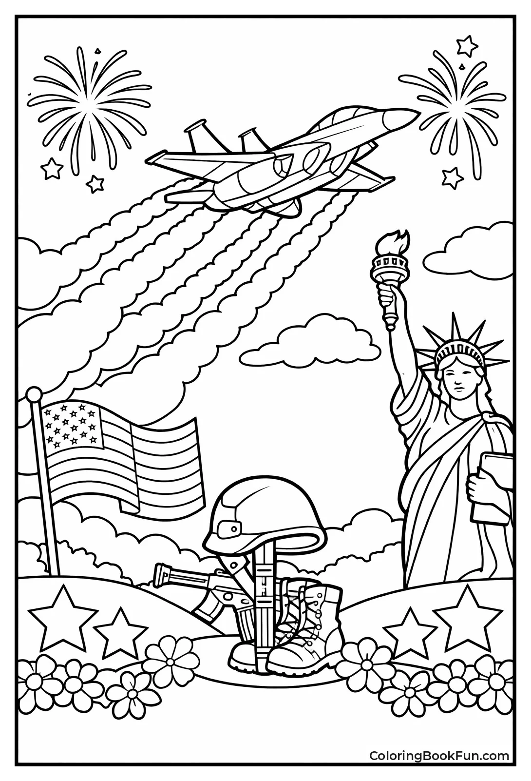 Jet Trails Colorful Smoke