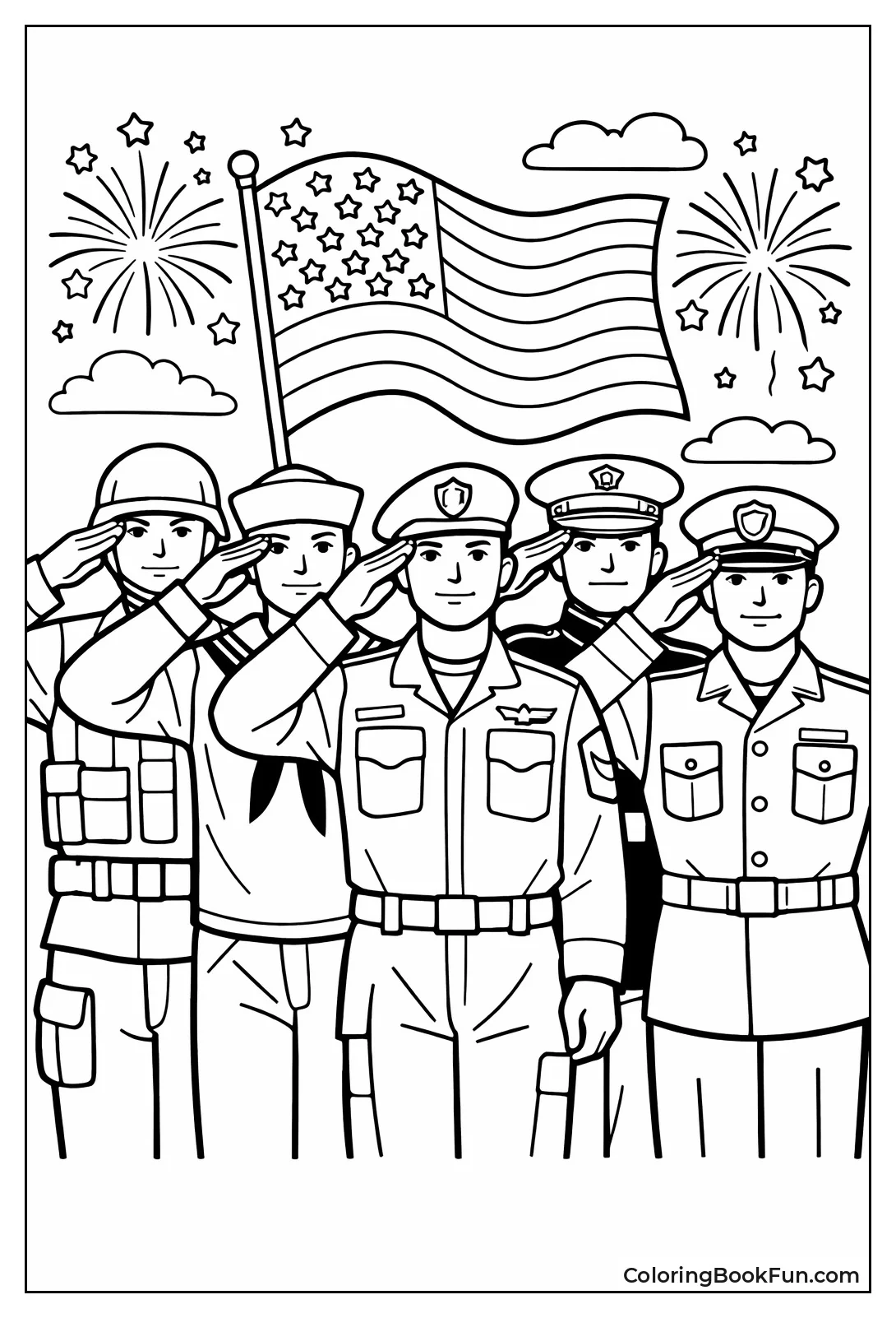 Branches Salute Together