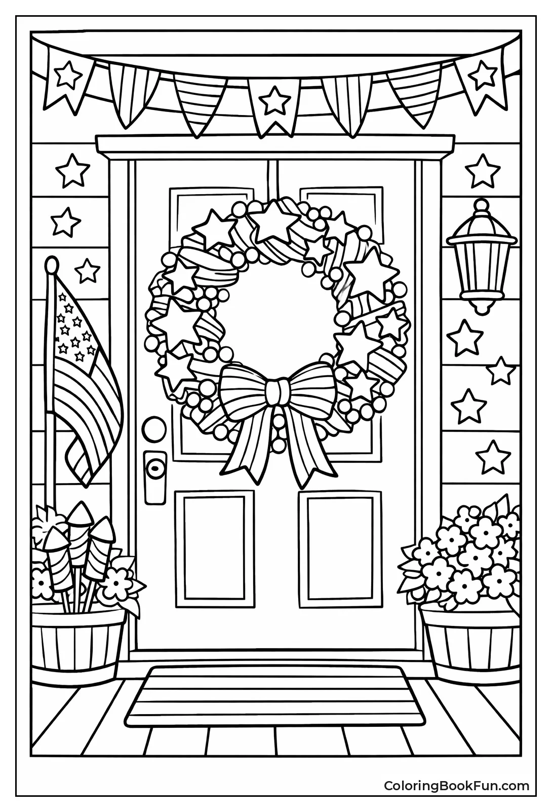Stars Form Door Wreath
