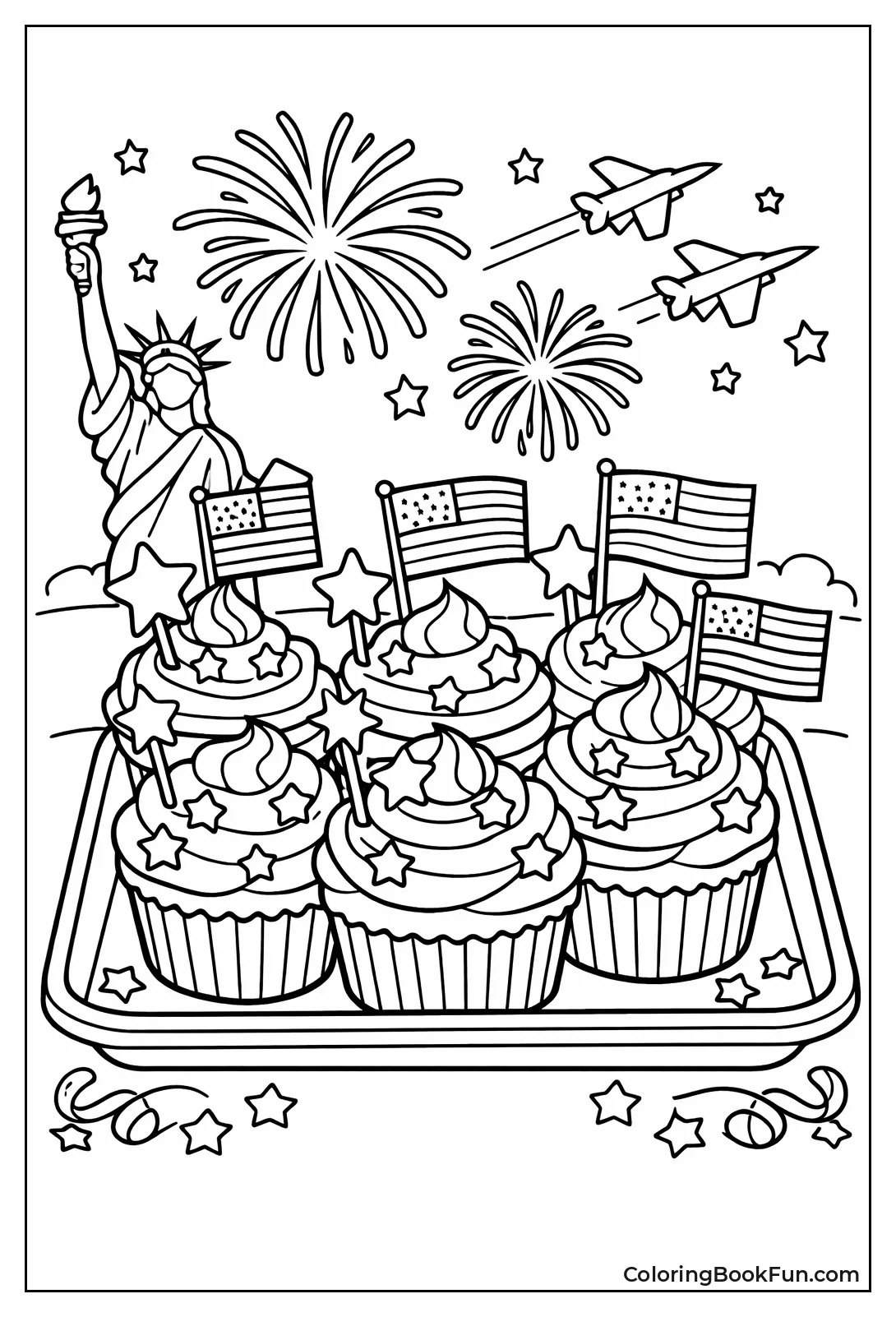 Cupcakes Fly Tiny Flags