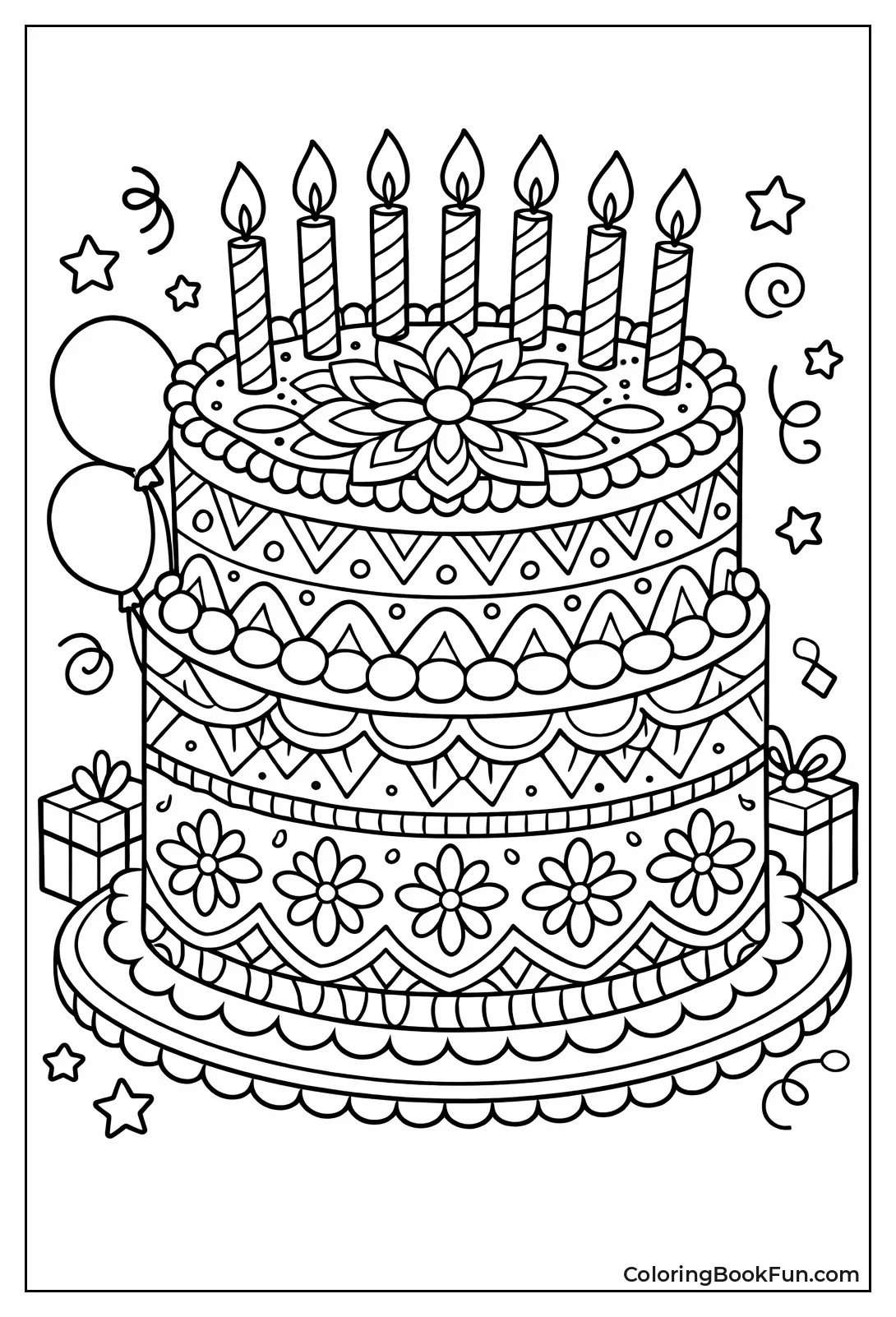 Patterned Frosting on Cake