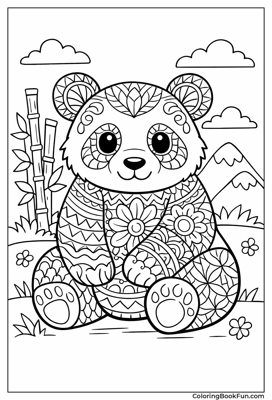 Panda with Patterned Body