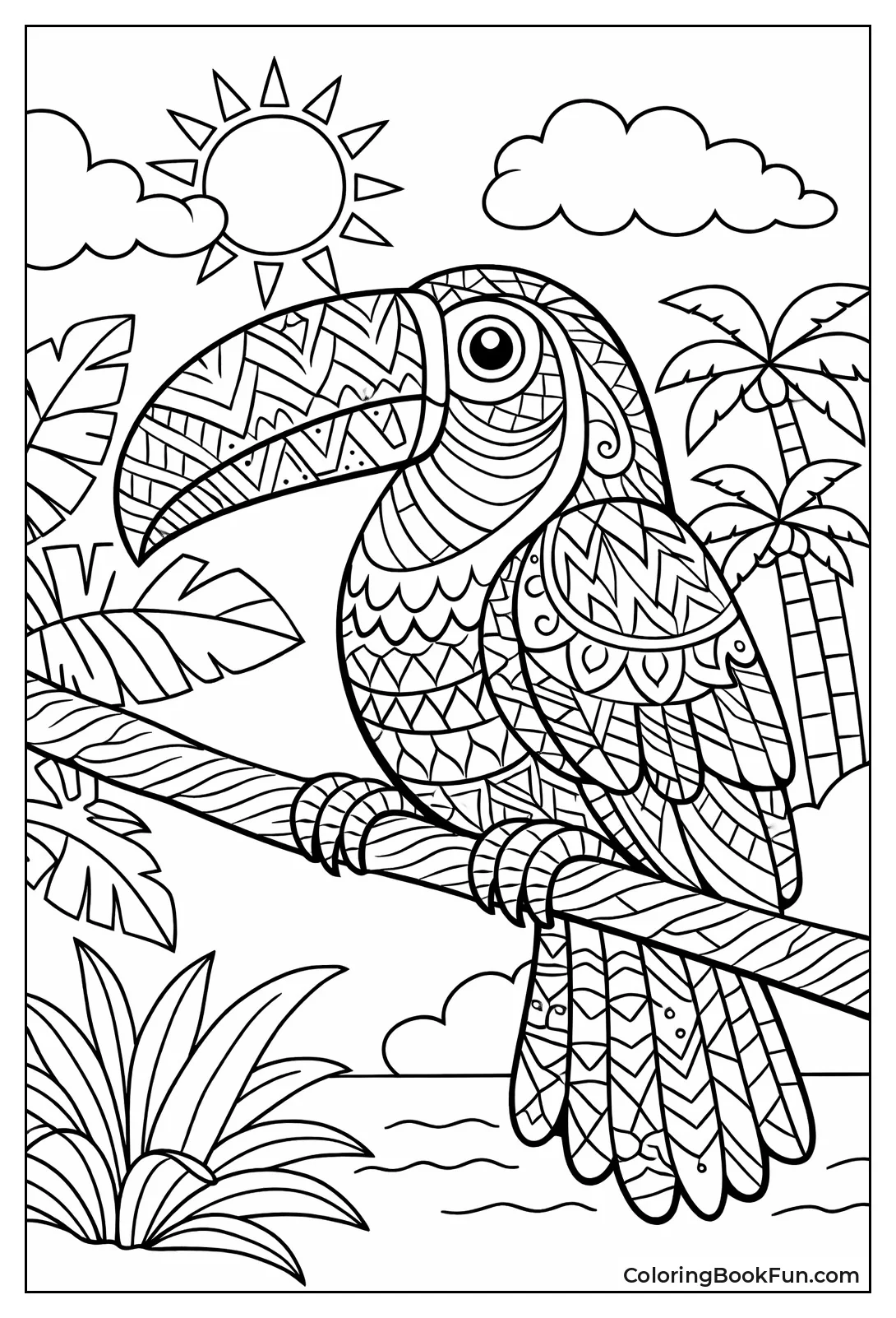 Patterned Feather Toucan