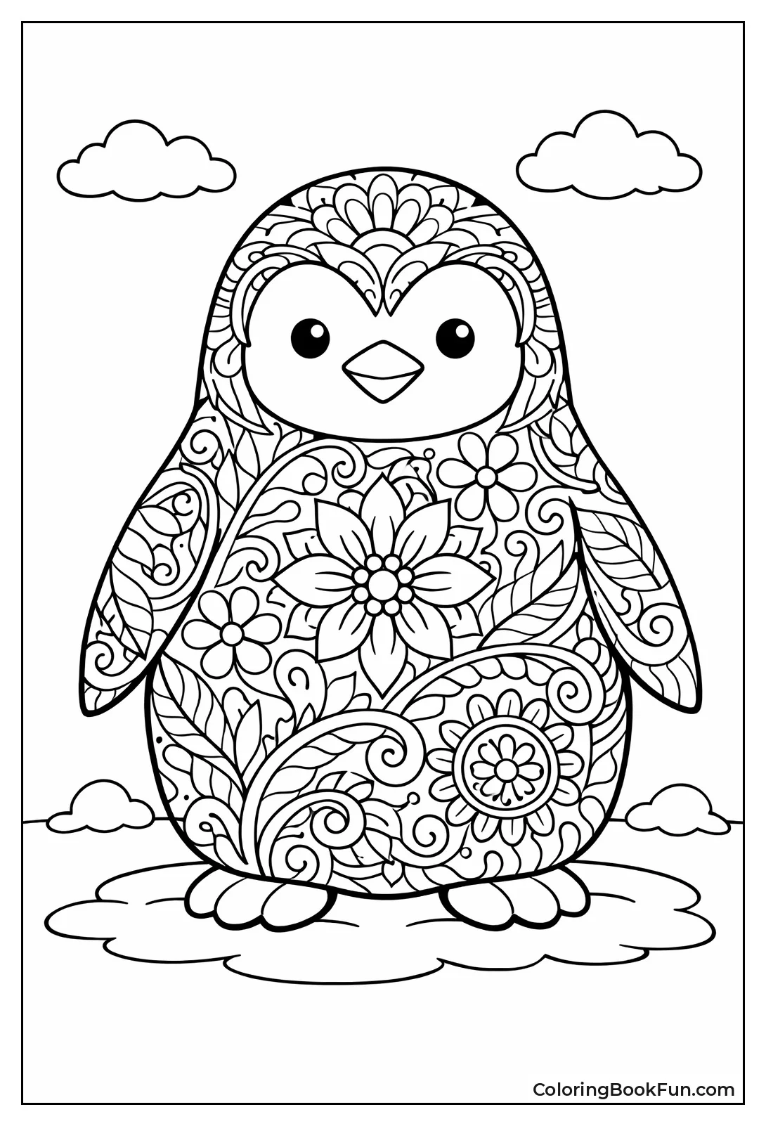 Floral Pattern Penguin
