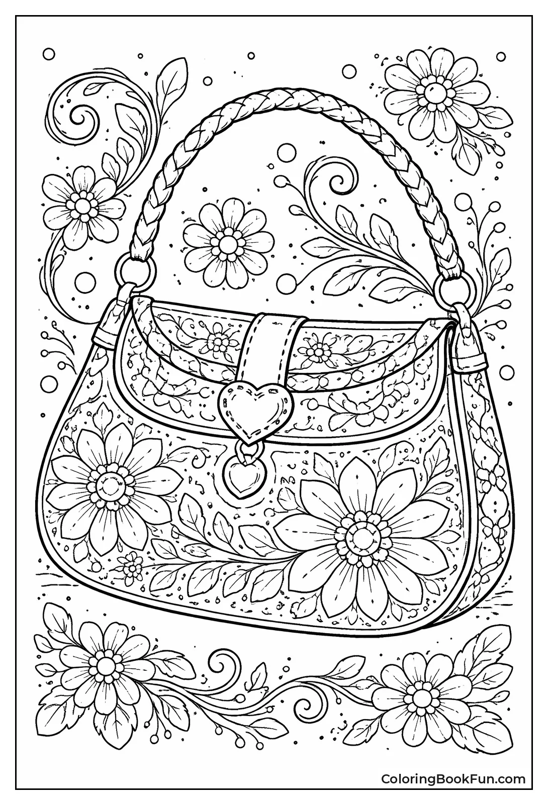 Purse with Floral Patterns
