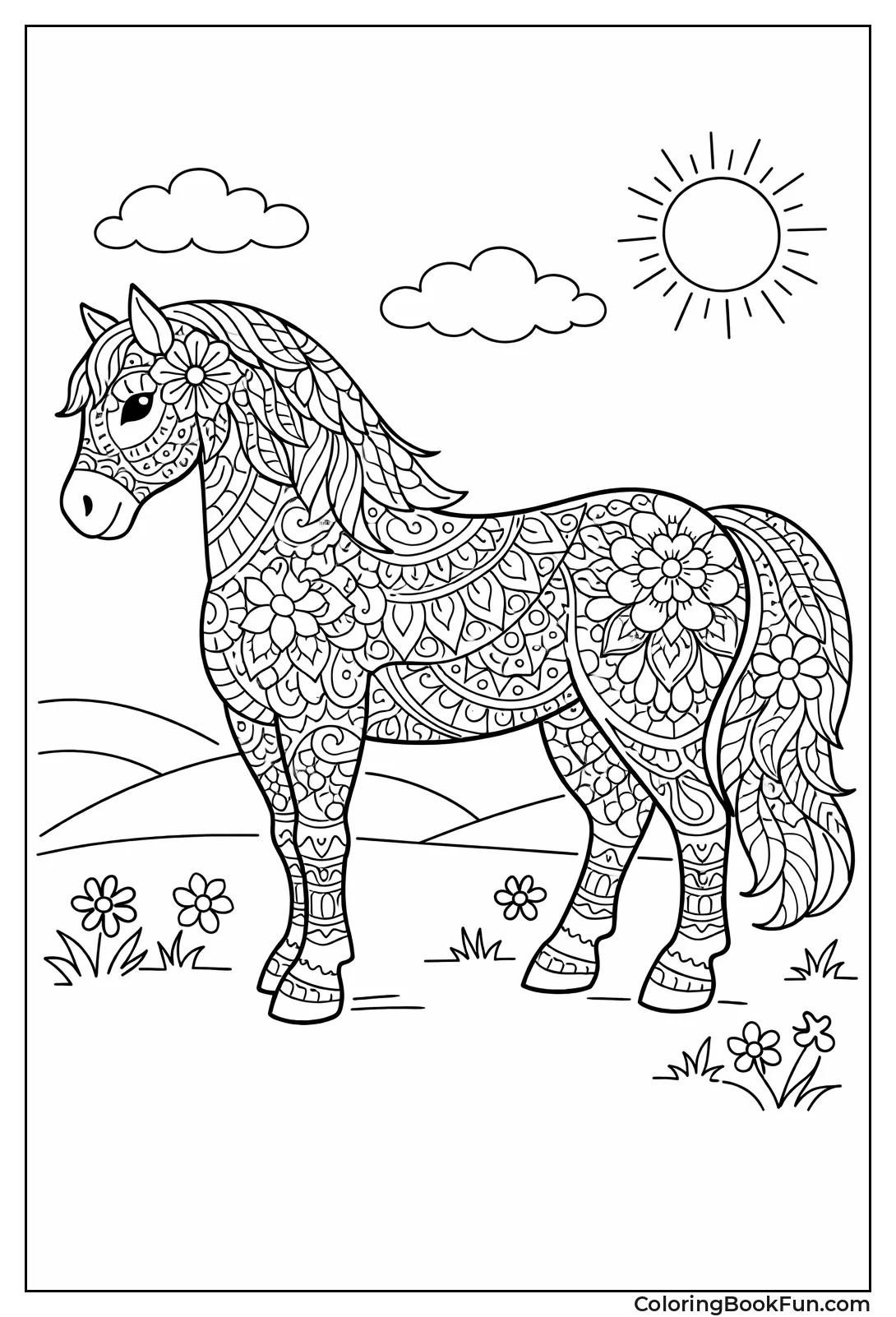 Patterned Full Horse