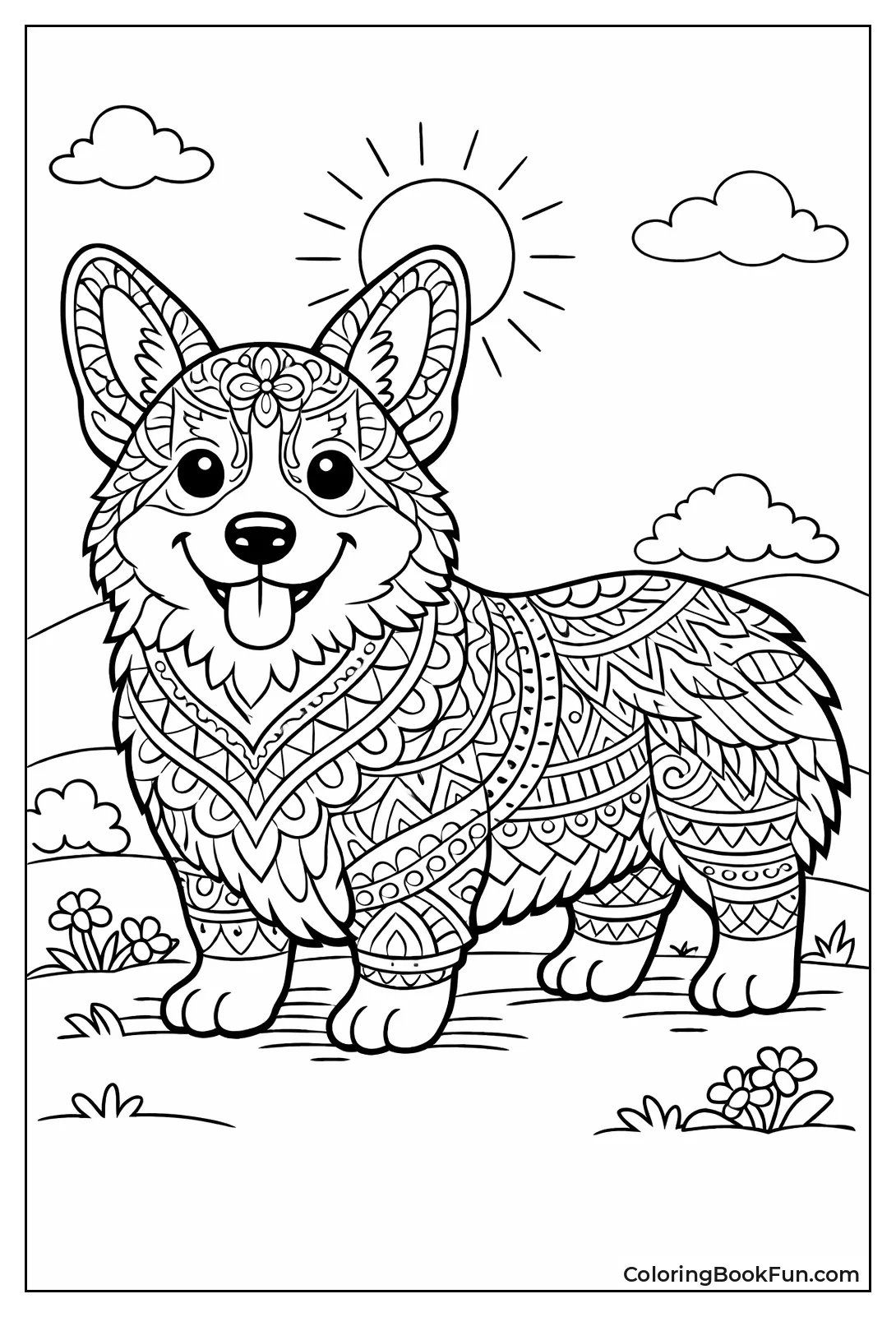 Patterned Fur Corgi