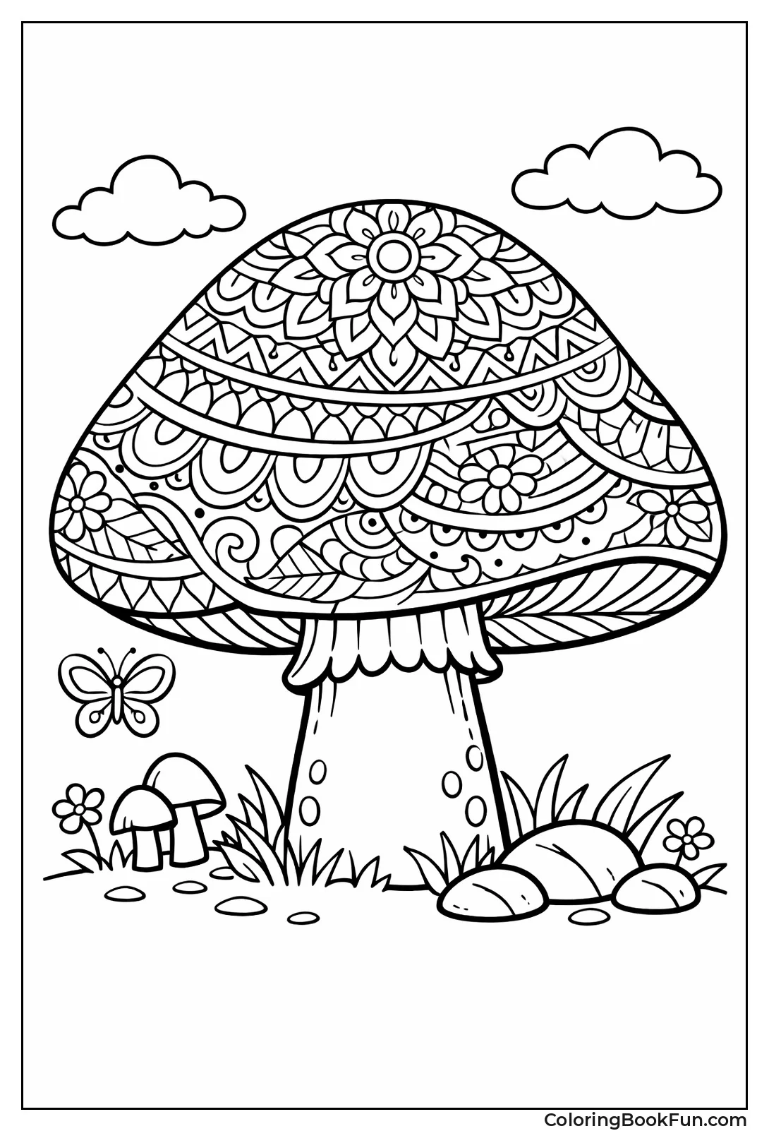 Mushroom Cap with Patterns