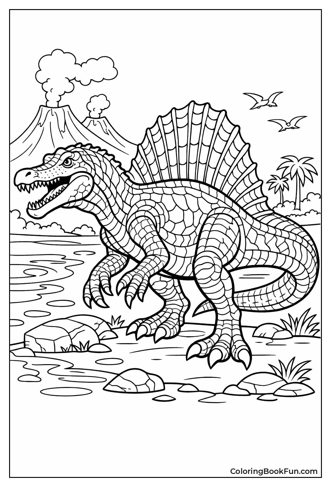 Spinosaurus with Patterned Scales