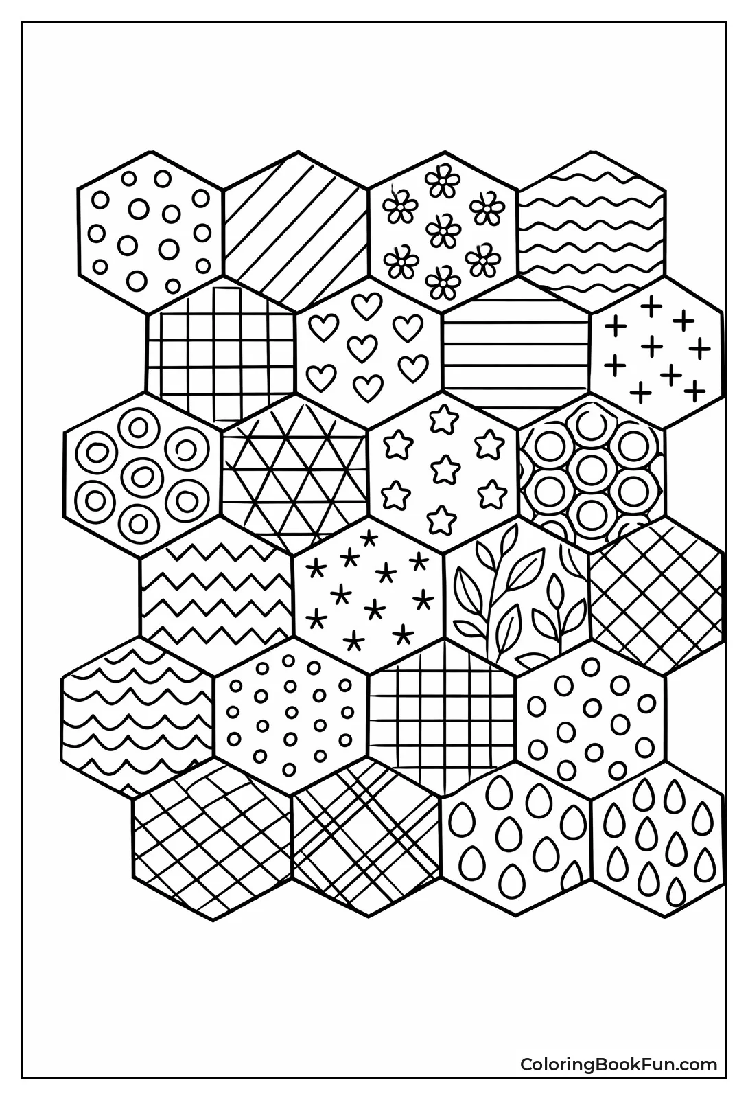 Honeycomb with Tiny Flowers