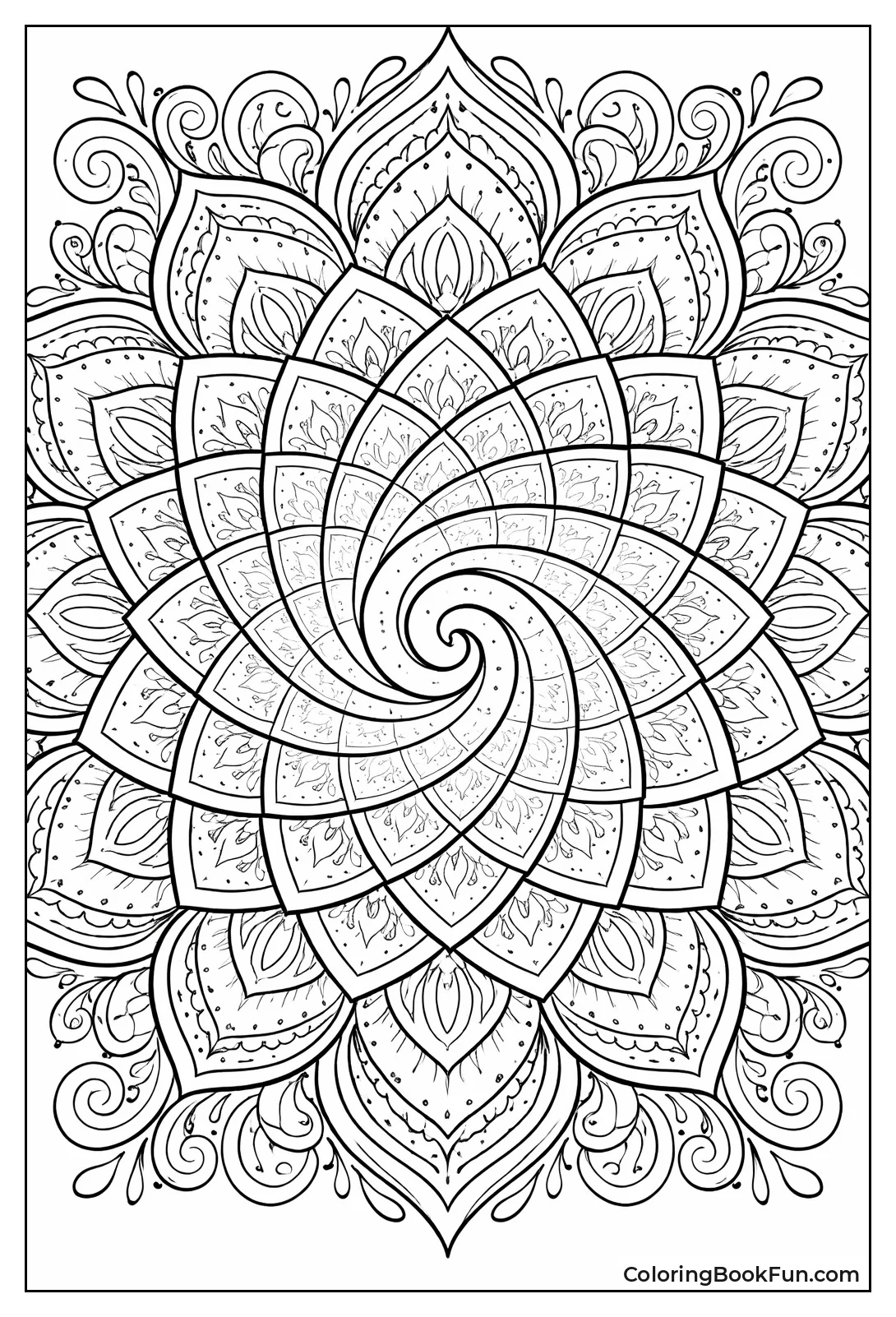 Spiral Petal Mandala