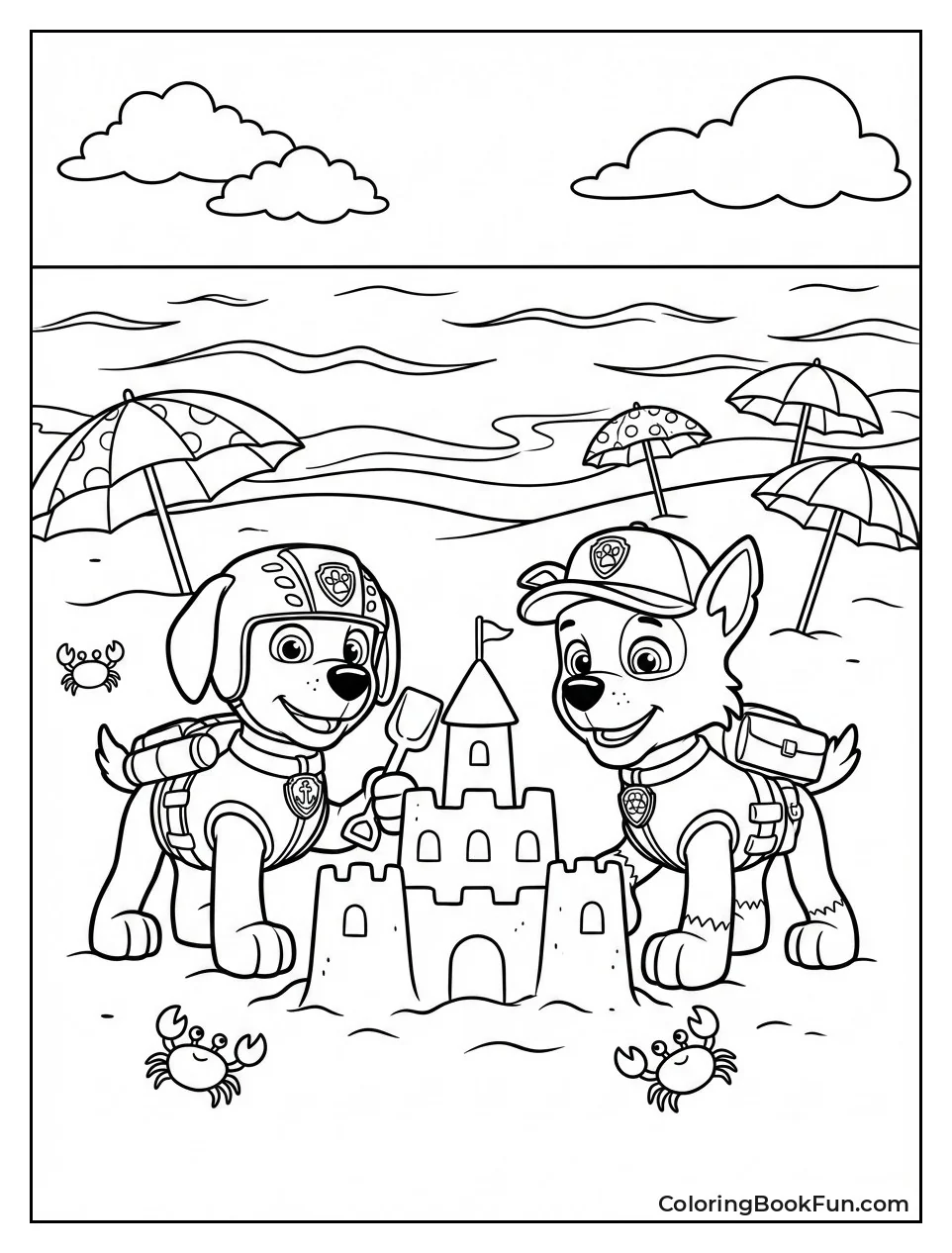 Zuma Builds Beach Sandcastle