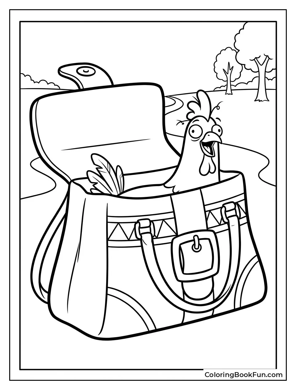 Chickaletta Peeks from Handbag