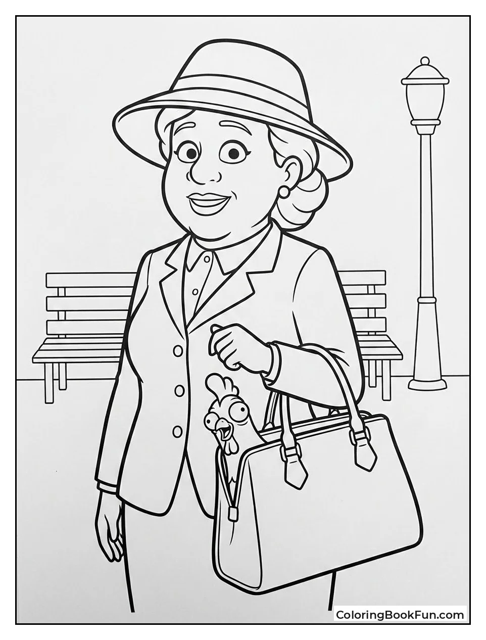 Chickaletta Peeks from Handbag