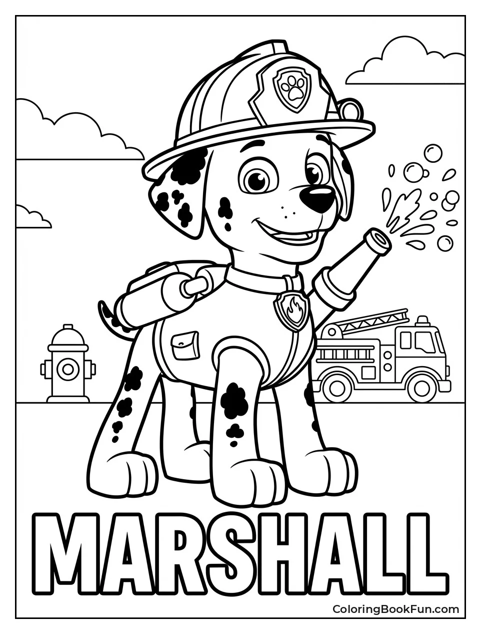 Marshall Sprays Hose in Gear