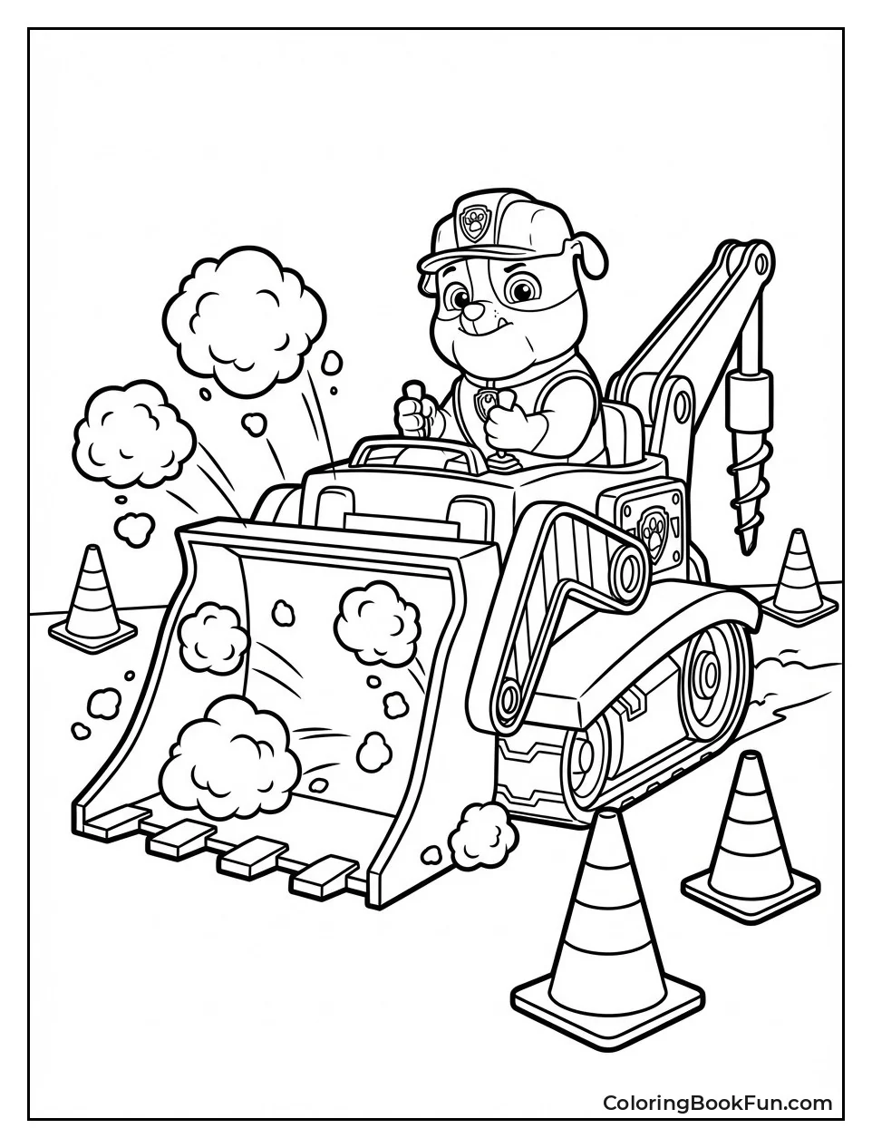 Rubble Digs with Bulldozer