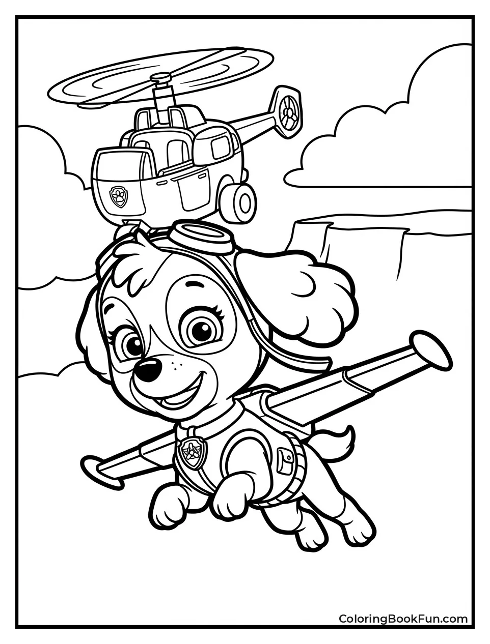 Skye Flies her Helicopter