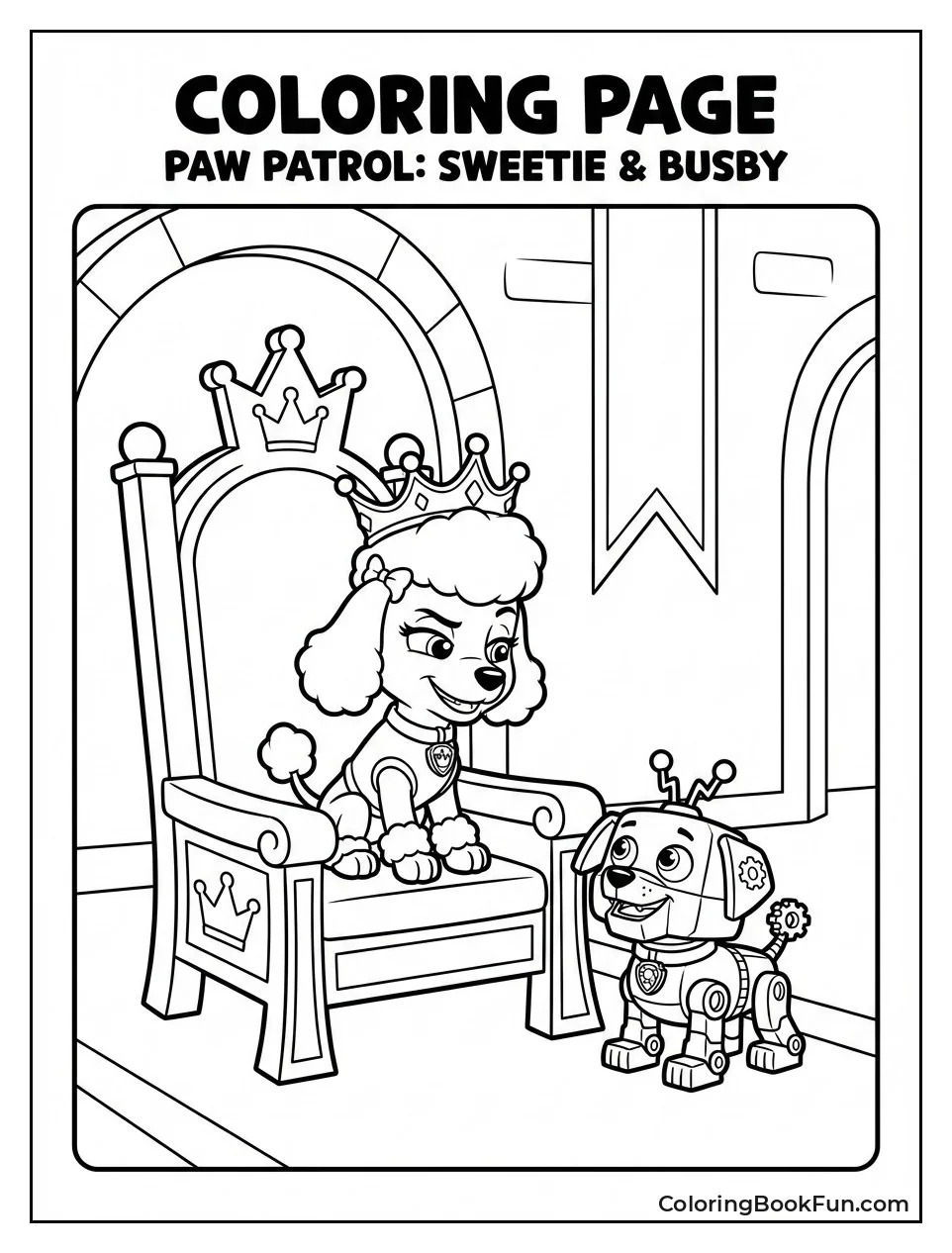 Sweetie Sneaks on Throne