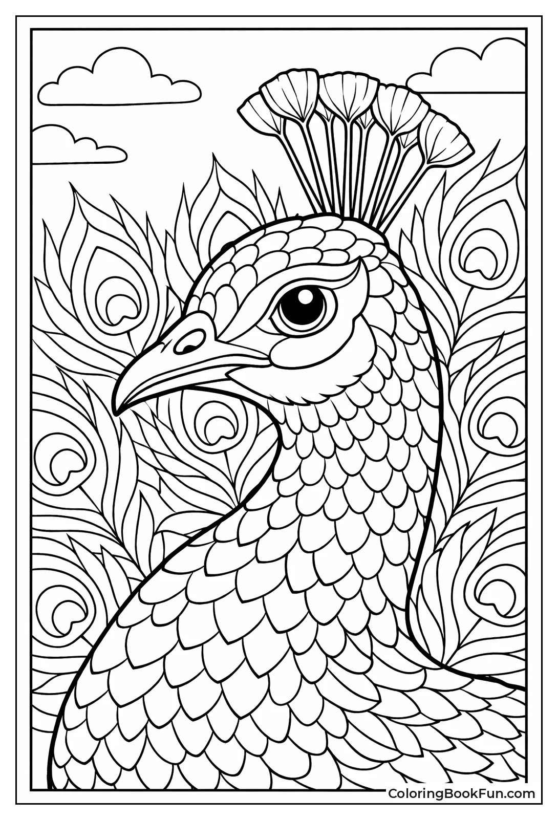 Peacock Face Portrait