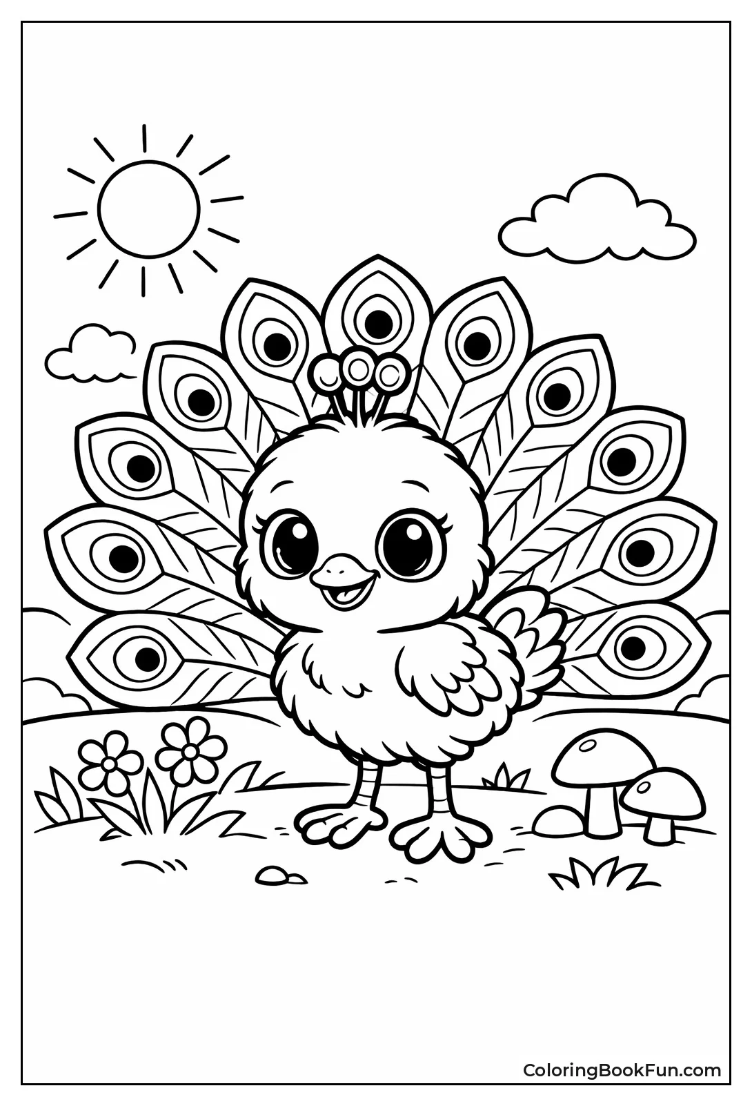 Fluffy Peachick Baby