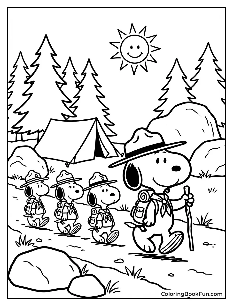 Snoopy Leads Beagle Scouts