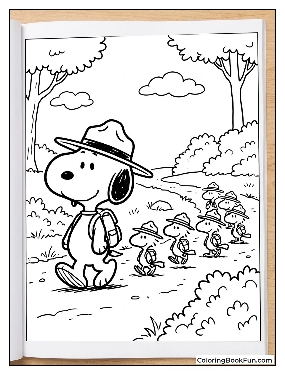 Snoopy Leads Beagle Scouts