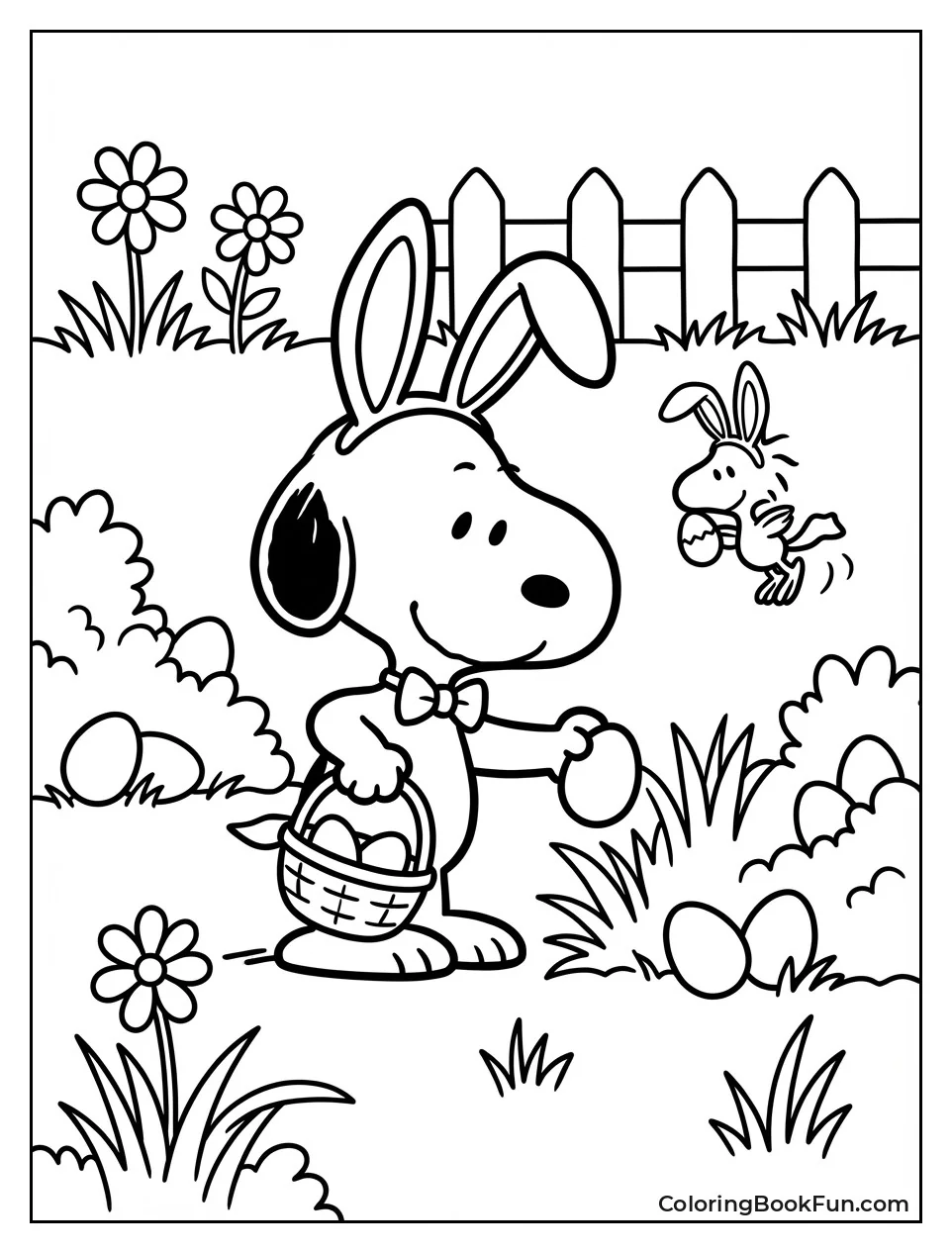 Easter Beagle Hides Eggs