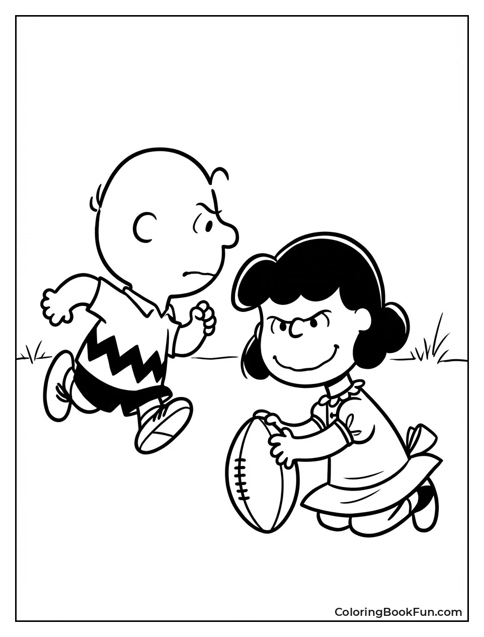 Lucy Holds Football for Kick