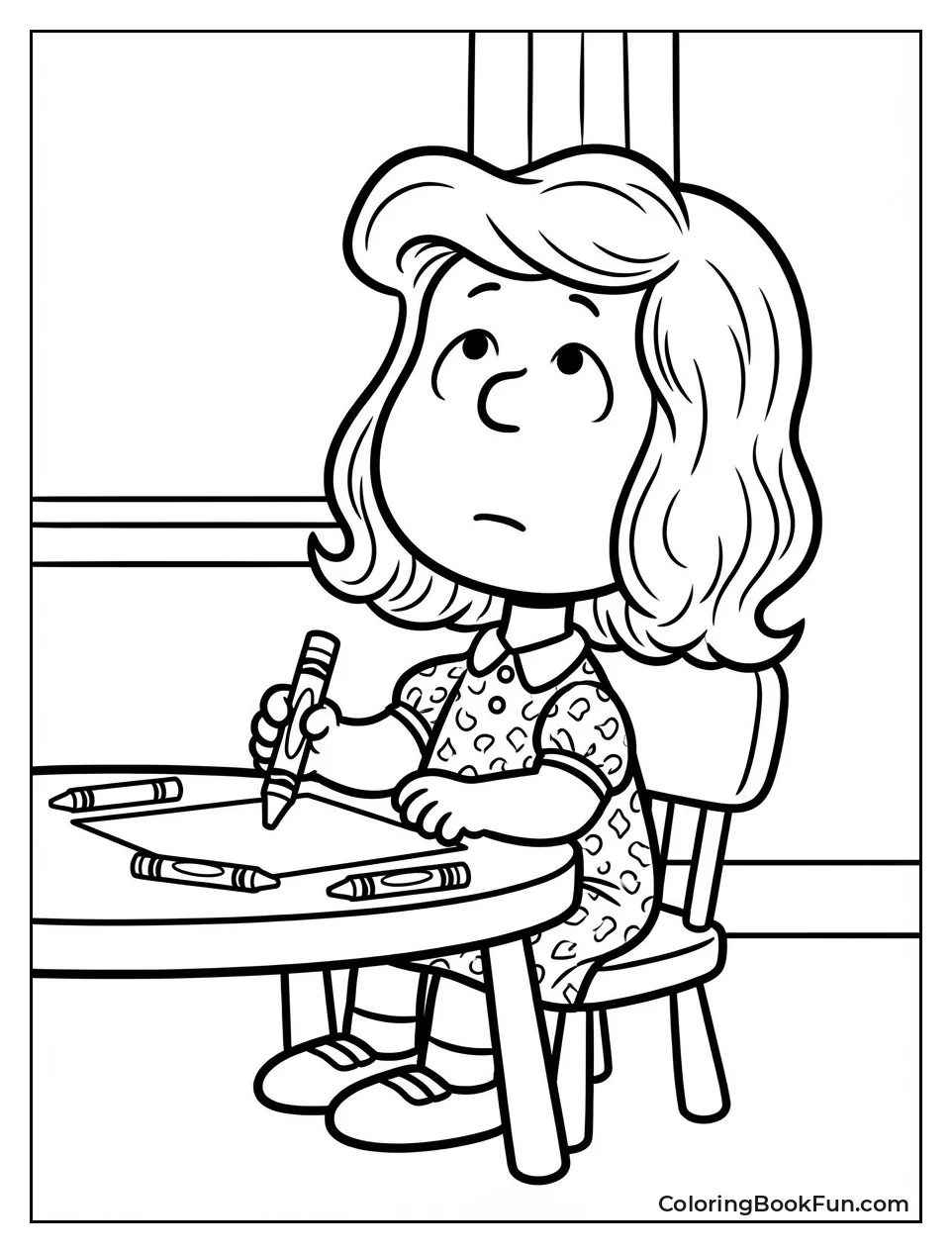 Sally Dreams with Crayon