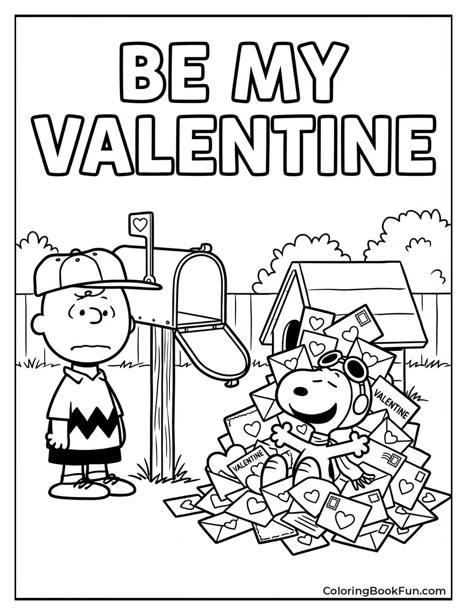 Charlie Brown Checks Empty Mailbox