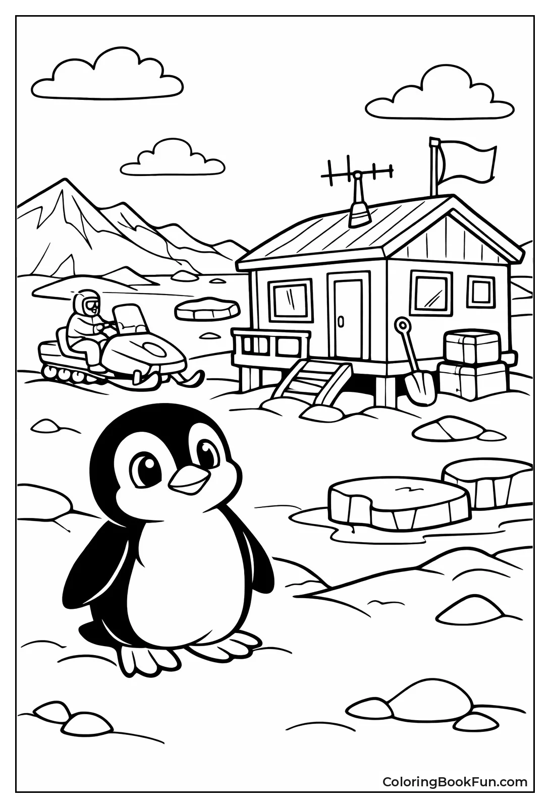 Penguin at Research Station
